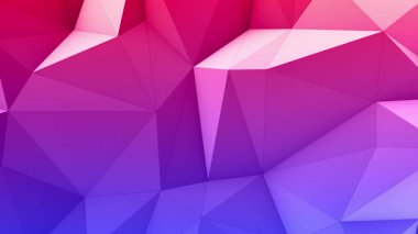 Geometrik mor-mavi gradyan Origami Zarafeti, Light Low poli soyut 3d animasyon, modern grafik kurumsal tarz, 4k kusursuz döngü arkaplan