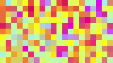 Kusursuz Çoklu Renkli Pixel Mozaik Arkaplan: El Boyalı Akrilik Palet, Canlı Renkler, Görsel Sanat için Dinamik Hareket Tasarımı Geçişleri Projesi ile 4K Soyut Geometrik Animasyon