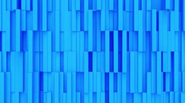 Düzensiz Renk Dalgaları ve Dalgalar, Işık Minimal Izgara Şablonu, Arkaplan Kanvası için 4K Döngü Oluşturan Rastgele Dikdörtgen Döşemeleri ile Dinamik Soyut Mavi 3D Geometrik Duvar Animasyonu