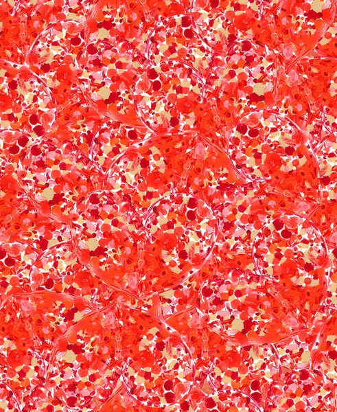 Abstract Red Seamless Background Multicolored Tempera Hand Drawn Background — Fotografia de Stock