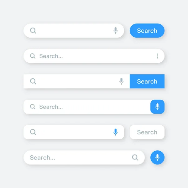 Various Search Bar Templates Internet Browser Engine Search Box Address — Stock vektor