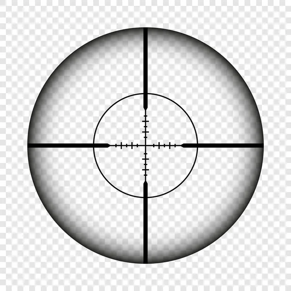 Weapon Sight Sniper Rifle Optical Scope Hunting Gun Viewfinder Crosshair — Stock Vector