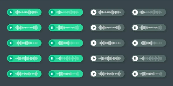 Hlas Audio Zpráva Zelená Řečová Bublina Textový Rámec Sms Konverzace — Stockový vektor