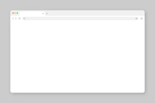 Finestra Del Browser Web Vuota Con Scheda Barra Degli Strumenti — Vettoriale Stock