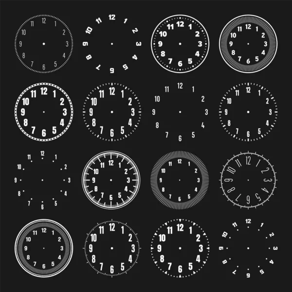 Relojes Mecánicos Con Números Árabes Bisel Dial Reloj Blanco Con — Vector de stock