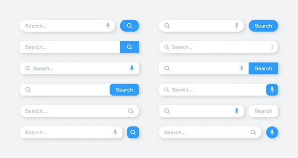 Various Search Bar Templates Internet Browser Engine Search Box Address — Wektor stockowy