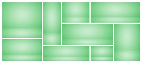 Empty Green Studio Abstract Backgrounds Spotlight Effect Product Showcase Backdrop — Stock Vector