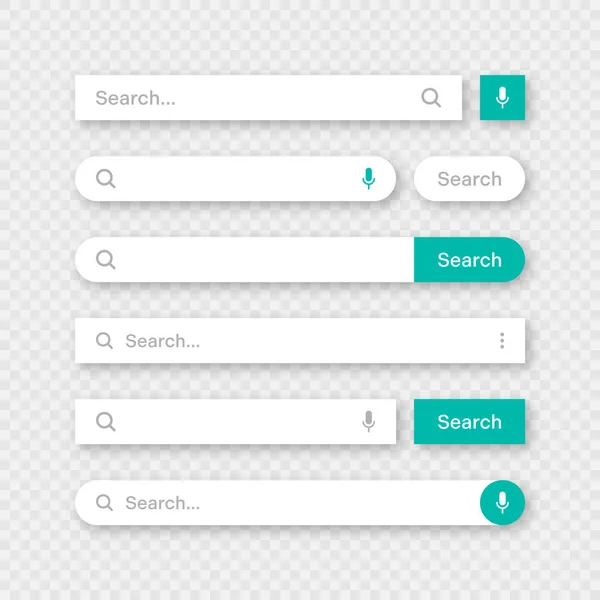 Various Search Bar Templates Internet Browser Engine Search Box Address — Stock vektor