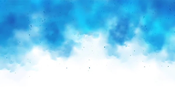 蓝色色彩斑斓的烟云隔离在白色的背景上 现实的雾效应 蒸汽机在空气中 蒸汽流动 矢量说明 — 图库矢量图片