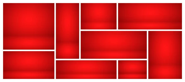 Fondos Abstractos Estudio Rojos Vacíos Con Efecto Foco Fondo Del — Archivo Imágenes Vectoriales