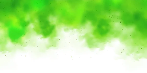 Zielone Kolorowe Chmury Dymne Odizolowane Białym Tle Realistyczny Efekt Mgły — Wektor stockowy
