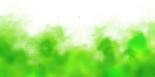 Green Colorful Smoke Clouds Isolated White Background Realistic Mist Effect — Stock Vector
