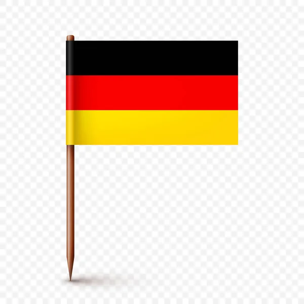 Bandera Palillos Alemana Realista Recuerdo Alemania Palillo Madera Con Bandera — Archivo Imágenes Vectoriales