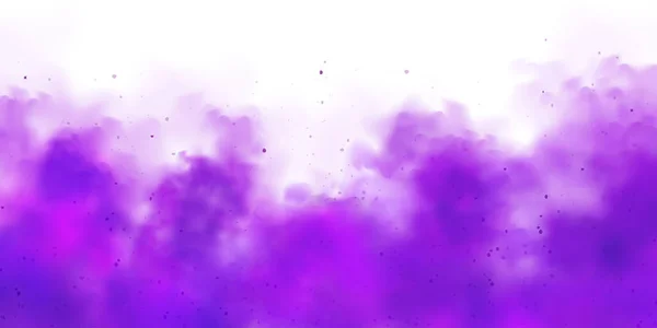 Violette Bunte Rauchwolken Vereinzelt Auf Weißem Hintergrund Realistischer Nebeleffekt Nebel — Stockvektor