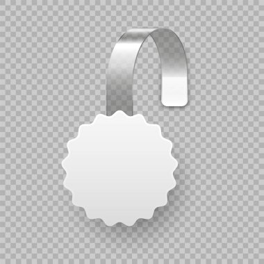 Süpermarket promosyon sallantısı. Rafların reklamları için gerçekçi bir vektör şablonu. İndirim ya da indirim etiketi. Özel teklif fiyat etiketi