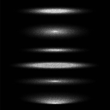 Noktalı gölgeler belirlendi, noktalı tasarım elementleri. Gittikçe azalıyor. Noktalama, noktalama çizimi, noktalar kullanarak gölgeleme. Piksel ayrışması, yarım ton etkisi. Beyaz gürültü tanecikli doku. Vektör illüstrasyonu.