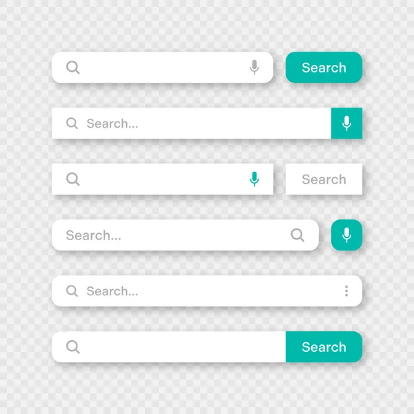 Various Search Bar Templates Internet Browser Engine Search Box Address — Stockvector