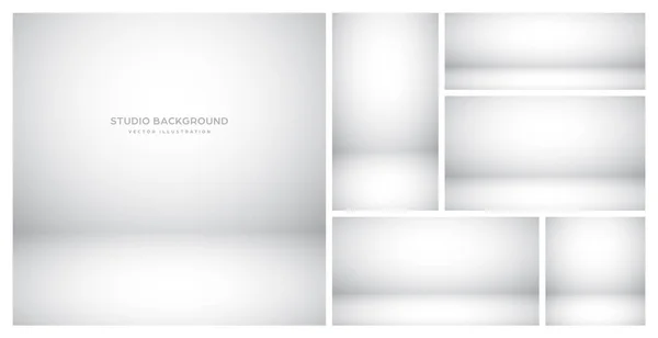 Empty Gray Studio Abstract Backgrounds Spotlight Effect Product Showcase Backdrop — Stockvektor