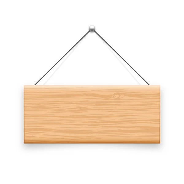Wooden Hanging Signboard Made Wood Door Sign Cafe Restaurant Bar — Stock Vector