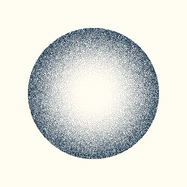 Shaped Dotted Object Vintage Stipple Element Fading Gradient Stippling Dotwork — Archivo Imágenes Vectoriales