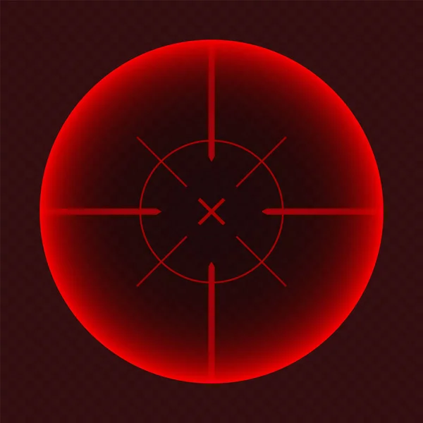 様々な武器熱赤外線サイト 狙撃ライフル光学スコープ 十字形の狩猟銃のファインダー 射撃マーク記号 軍の標識だ ゲームUi要素 ベクターイラスト — ストックベクタ