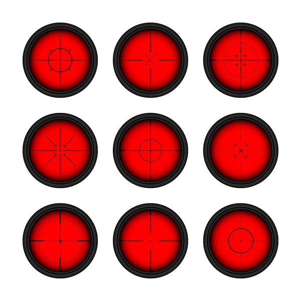 Various Weapon Thermal Infrared Sights Sniper Rifle Optical Scopes Hunting — vektorikuva