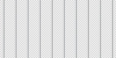 Gerçekçi parlak metal hapishane parmaklıkları. Detaylı hapishane kafesi, demir parmaklıklar. Sabıka kaydı. Vektör illüstrasyonu.