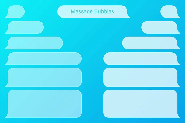 空白透明的各种信息泡沫的彩色背景 聊天或传话泡泡 短信的文字框架 短消息发送 矢量说明 — 图库矢量图片