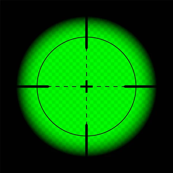 Vue Nocturne Arme Lunette Optique Fusil Sniper Viseur Pistolet Chasse — Image vectorielle