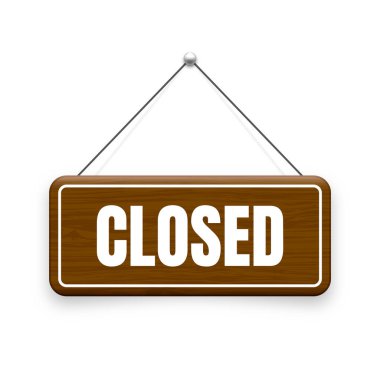 Ahşap kapaklı tabeladan. Kafe, restoran, bar veya perakende satış mağazası tabelasından yapılmış. Duyuru pankartı, iş ya da hizmet için bilgi tabelası. Vektör illüstrasyonu.