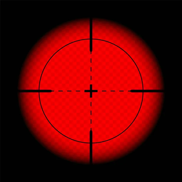 様々な武器熱赤外線サイト 狙撃ライフル光学スコープ 十字形の狩猟銃のファインダー 射撃マーク記号 軍の標識だ ゲームUi要素 ベクターイラスト — ストックベクタ