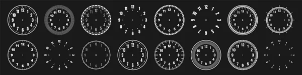시계는 아라비 숫자인 시계는 숫자로 다이얼되어 있습니다 타이머나 크기를 분할로 — 스톡 벡터