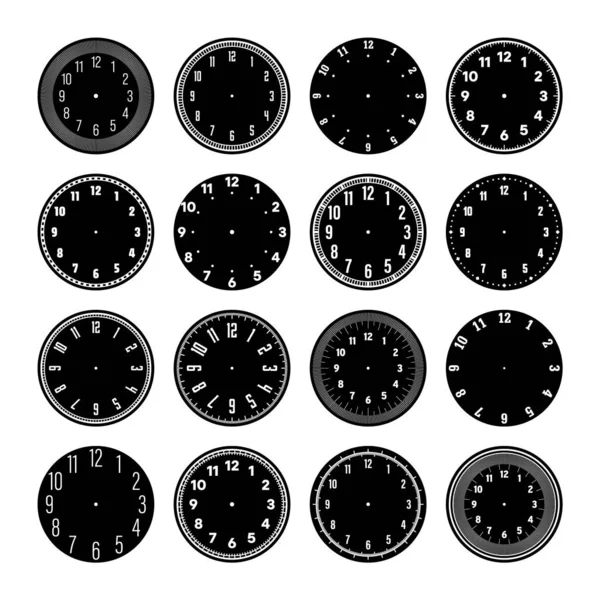 Механічні Годинники Годинник Цифрами Рама Таймер Або Елемент Секундоміра Відмітками — стоковий вектор