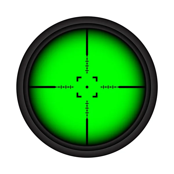 Vue Nocturne Arme Lunette Optique Fusil Sniper Viseur Pistolet Chasse — Image vectorielle