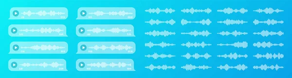 Hlas Audio Zpráva Transparentní Řečové Bubliny Textový Rámec Sms Konverzace — Stockový vektor
