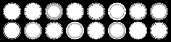 Механические Циферблаты Безель Круглые Часы Минутными Часовыми Метками Элемент Таймера — стоковый вектор