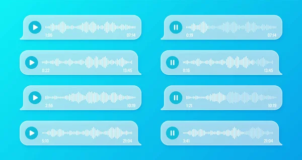 Voz Mensaje Audio Burbujas Voz Transparentes Marco Texto Sms Charla — Vector de stock