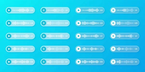 Voz Mensaje Audio Burbujas Voz Transparentes Marco Texto Sms Charla — Archivo Imágenes Vectoriales