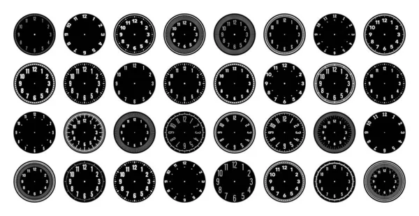 Relojes Mecánicos Esfera Del Reloj Con Números Bisel Temporizador Elemento — Archivo Imágenes Vectoriales