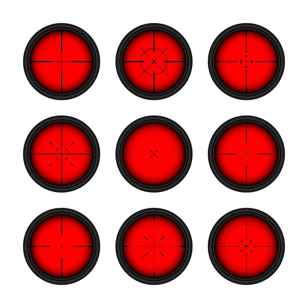 Various Weapon Thermal Infrared Sights Sniper Rifle Optical Scopes Hunting — Vector de stock