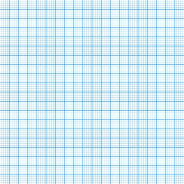 Izgaralı çizelge kağıdı. Milimetre kağıt dokusu, geometrik desen. Mavi çizim, eğitim, teknik mühendislik ya da ölçek ölçümü için boş. Vektör illüstrasyonu.