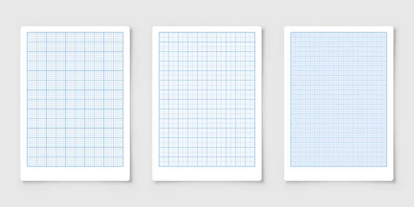 Φύλλο Χαρτιού Γραφήματος Πλέγμα Χιλιόμετρο Χάρτινη Υφή Γεωμετρικό Σχέδιο Μπλε — Διανυσματικό Αρχείο