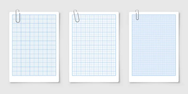 Sheet Graph Paper Grid Millimeter Paper Texture Geometric Pattern Blue — Stock Vector