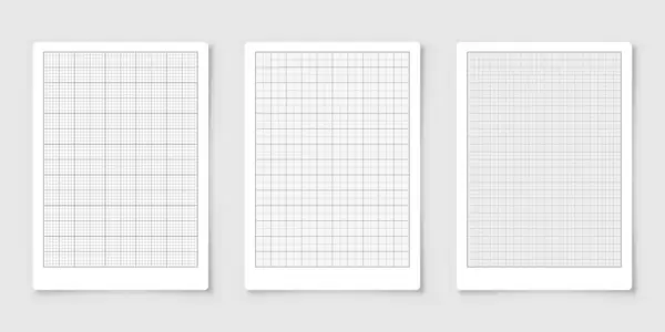 Izgaralı Çizelge Kağıdı Milimetre Kağıt Dokusu Geometrik Desen Gri Çizim — Stok Vektör