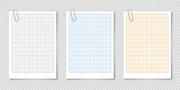 Sheet Graph Paper Grid Millimeter Paper Texture Geometric Pattern Various — Stock Vector