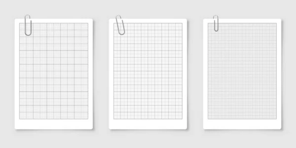 Folha Papel Gráfico Com Grade Textura Papel Milímetro Padrão Geométrico — Vetor de Stock