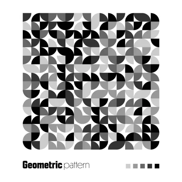 Geometrisches Trendmuster Bauhaus Stil Moderner Hintergrund Mit Einfachen Elementen Retro — Stockvektor