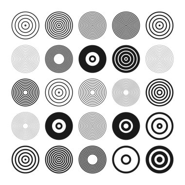 Acımasız geometrik şekiller, semboller. Basit ilkel elementler ve formlar. Bauhaus retro tasarımı, modaya uygun çağdaş minimalist tarzı. Vektör illüstrasyonu.