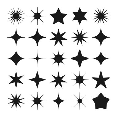 Acımasız geometrik şekiller, semboller. Basit ilkel elementler ve formlar. Bauhaus retro tasarımı, modaya uygun çağdaş minimalist tarzı. Vektör illüstrasyonu.