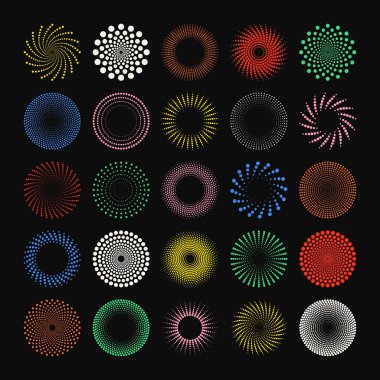 Acımasız geometrik şekiller, renkli semboller. Basit ilkel elementler ve formlar. Bauhaus retro tasarımı, modaya uygun çağdaş minimalist tarzı. Vektör illüstrasyonu.